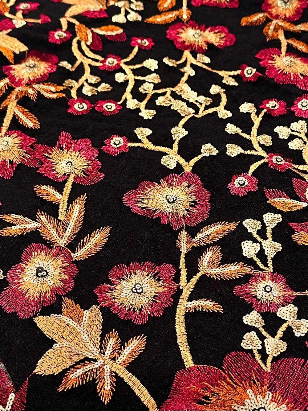 Embroidered/Sequin Floral Cocktail Dress (Med) - Picture 8 of 10